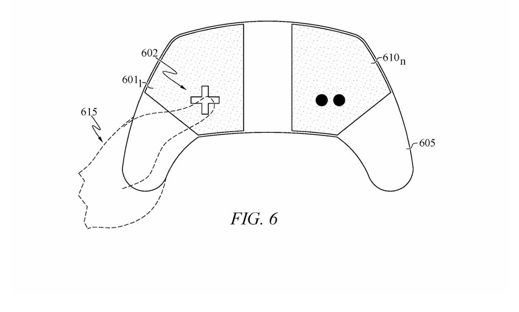 Rysunki przedstawiające koncepcję dotykowego pada