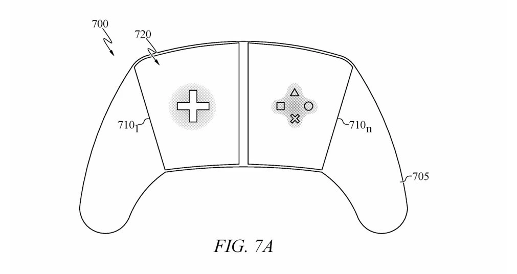 Rysunki przedstawiające koncepcję dotykowego pada