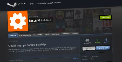 Dołącz do grupy Instalki.pl na platformie Steam