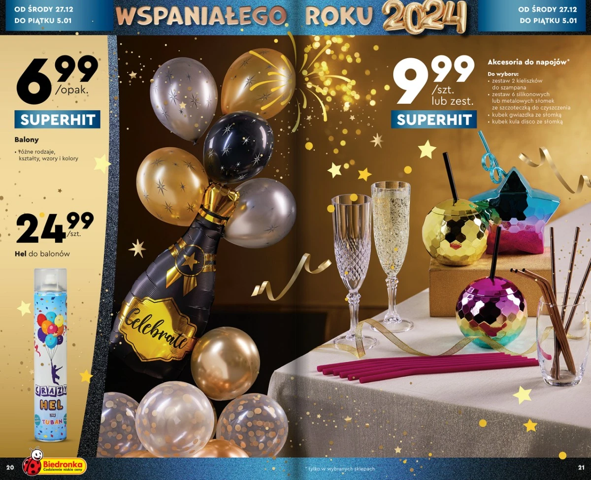 Sylwestrowe gadżety Biedronka