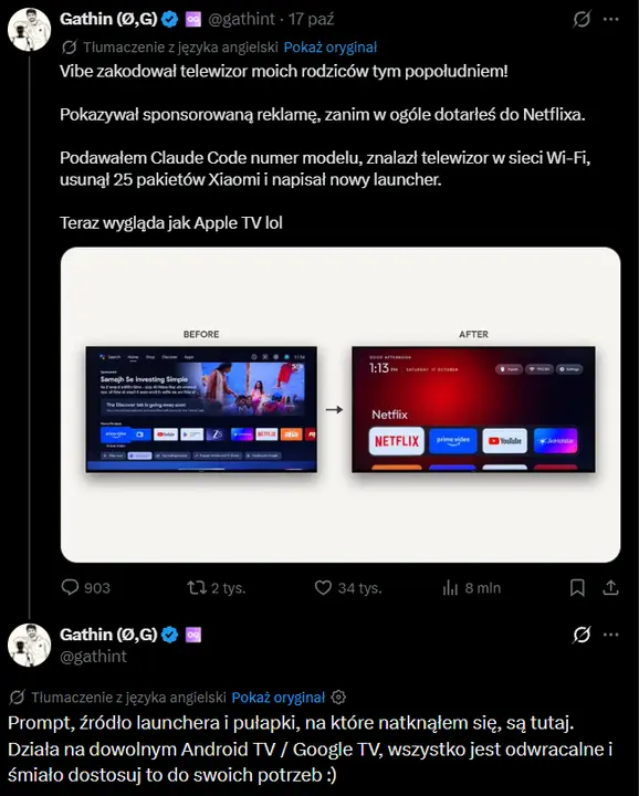 Claude uzdrowił smart TV.