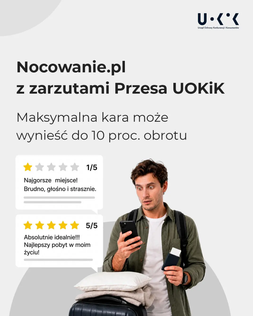 Jedno kliknięcie i opinie znikają. UOKiK oskarża znany portal z noclegami