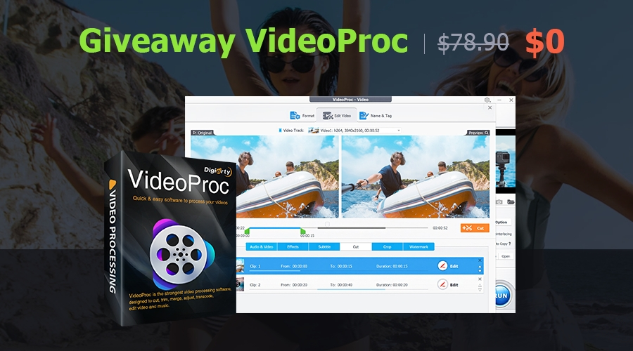 VideoProc – odbierz za darmo pełną wersję rozbudowanego programu do edycji wideo 4K