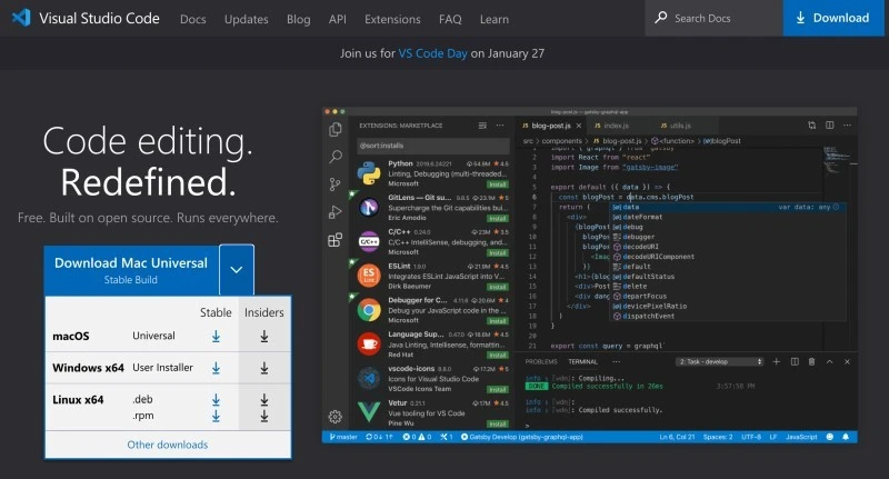 Visual Studio Code ze wsparciem dla komputerów Mac M1