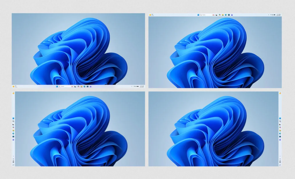 Microsoft pozwoli zmienić pozycję paska zadań.
