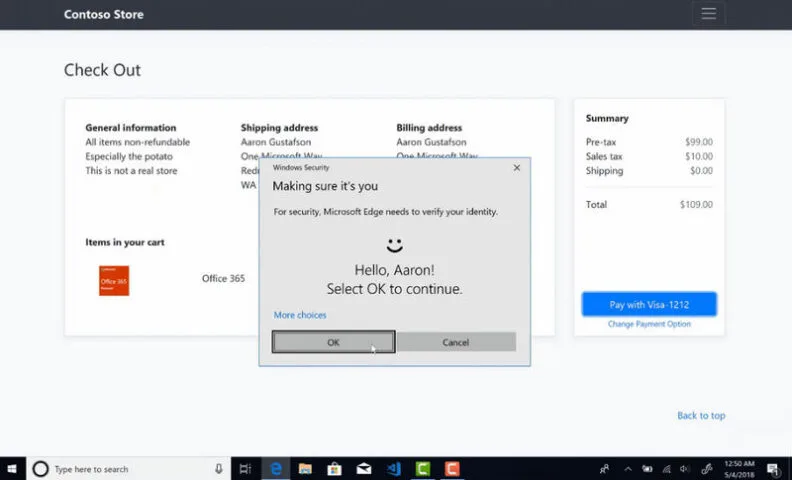 Microsoft Edge obsługuje teraz logowanie bez haseł