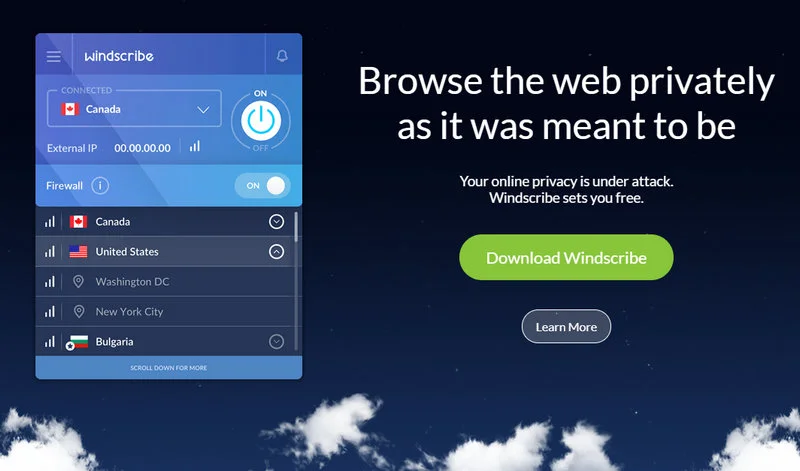 Windscribe VPN dostępny za darmo ale tylko przez ograniczony czas!