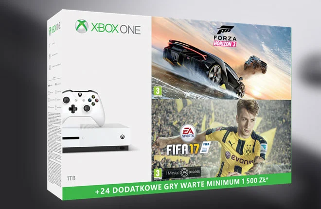 Zestawy Xbox One S z grami FIFA 17 i Forza Horizon 3 dostępne w Polsce
