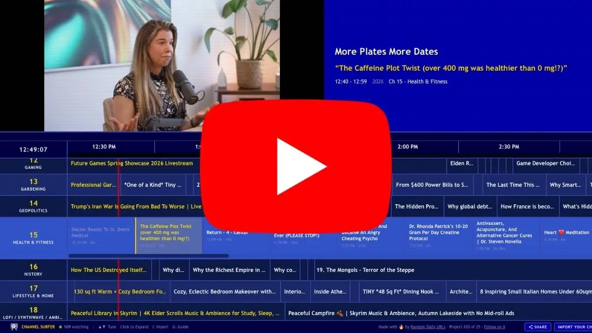 Ta strona zmienia YouTube w starą kablówkę. Poczujesz się jak dziecko