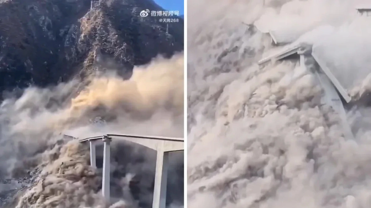 W Chinach zawalił się nowo otwarty most. Nagrano moment katastrofy