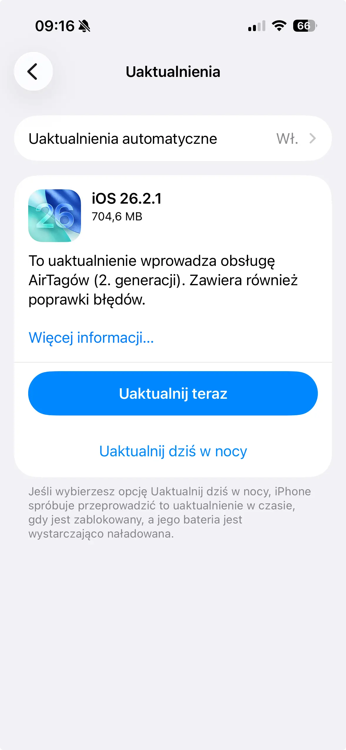 IOS 26.2.1 już jest. Zaktualizuj, bo nie skorzystasz z tego gadżetu