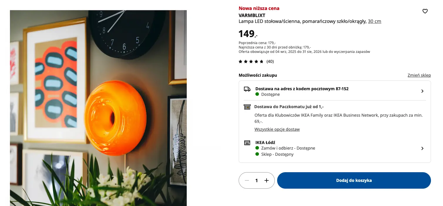 IKEA przywraca kultową lampę. Dostaniecie ją w wersji SMART