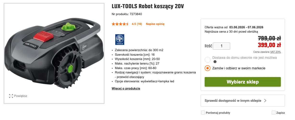tani robot koszący