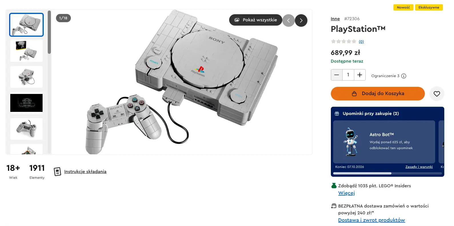 LEGO PlayStation już w sprzedaży. Powrót do dzieciństwa ma swoją cenę