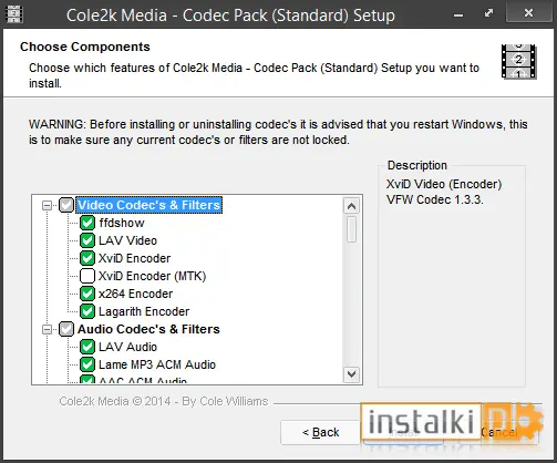 Cole2k Media Codec Pack Standard