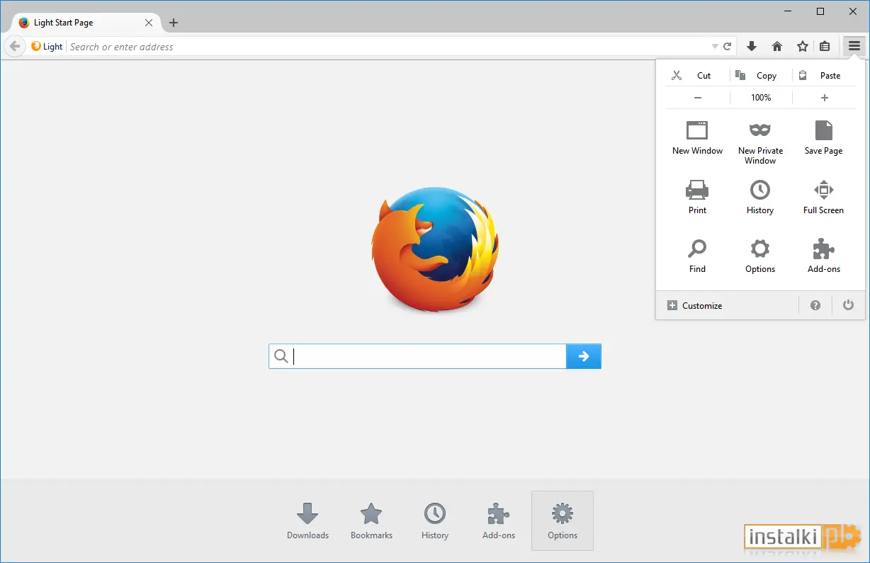 Okladka Light Firefox – spolszczenie