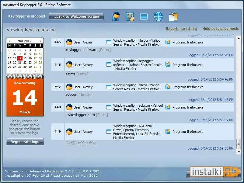 Okladka Advanced Keylogger