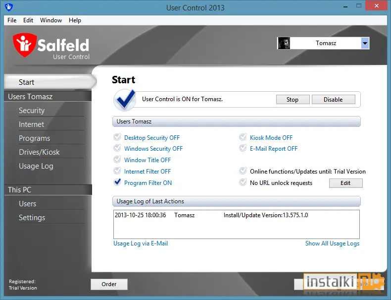 Okladka User Control