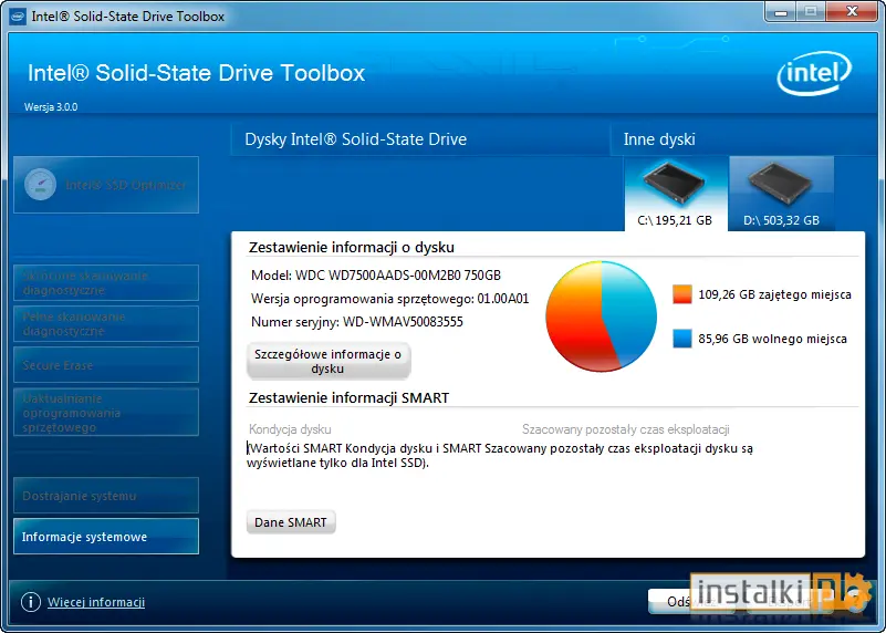 Okladka Intel SSD Toolbox