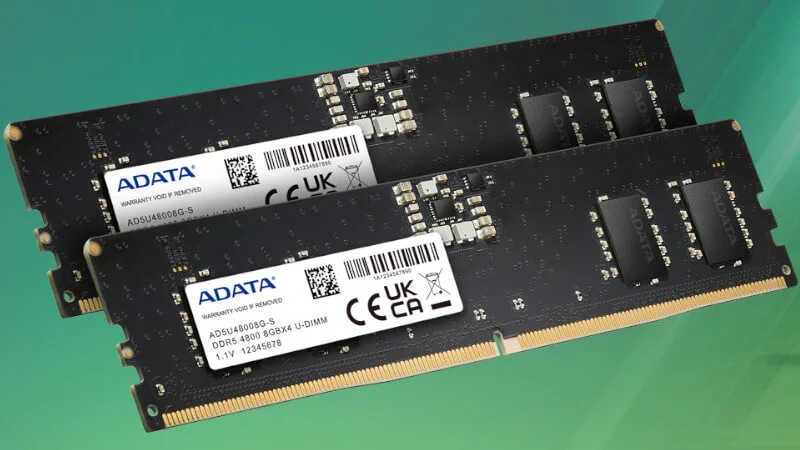 ADATA oficjalnie prezentuje swój RAM DDR5-4800. Nowa generacja pamięci