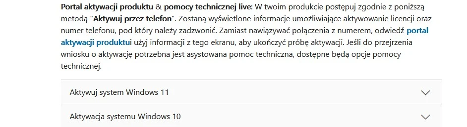 Aktywacja przez telefon