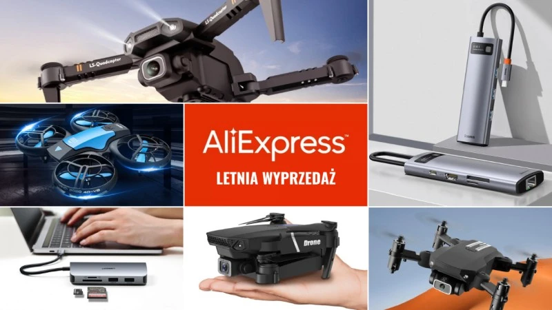 Drony i akcesoria komputerowe na letniej wyprzedaży AliExpress. Sprawdź te kupony
