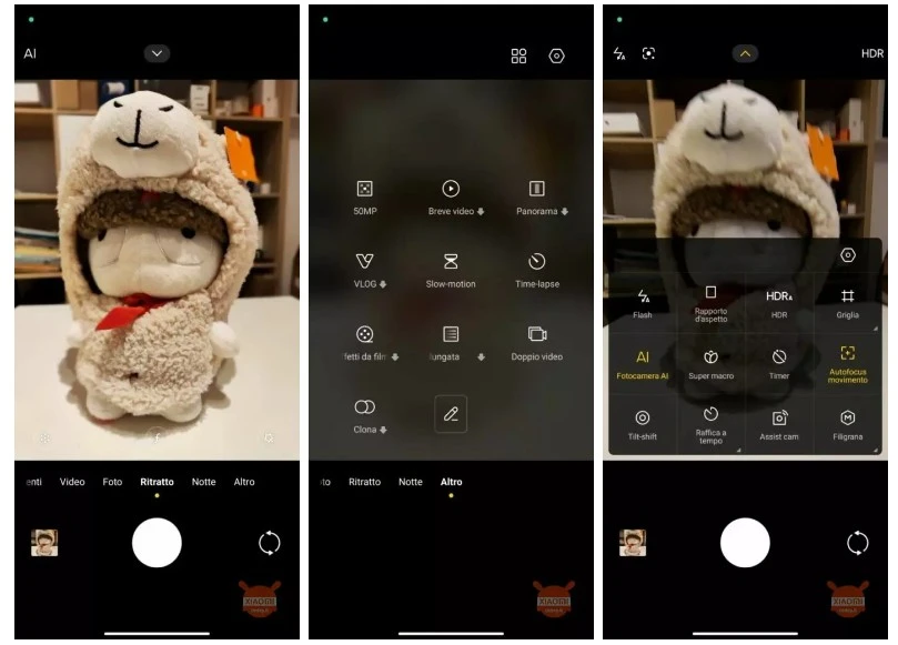 Interfejs nowej aplikacji Aparat na smartfonach Xioami, Redmi i POCO z systemem HyperOS