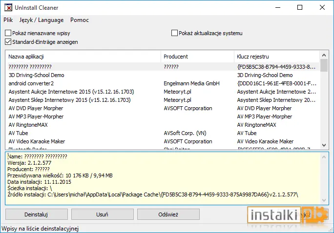 UnInstall Cleaner 2.2.0.0 - Windows - download - instalki.pl