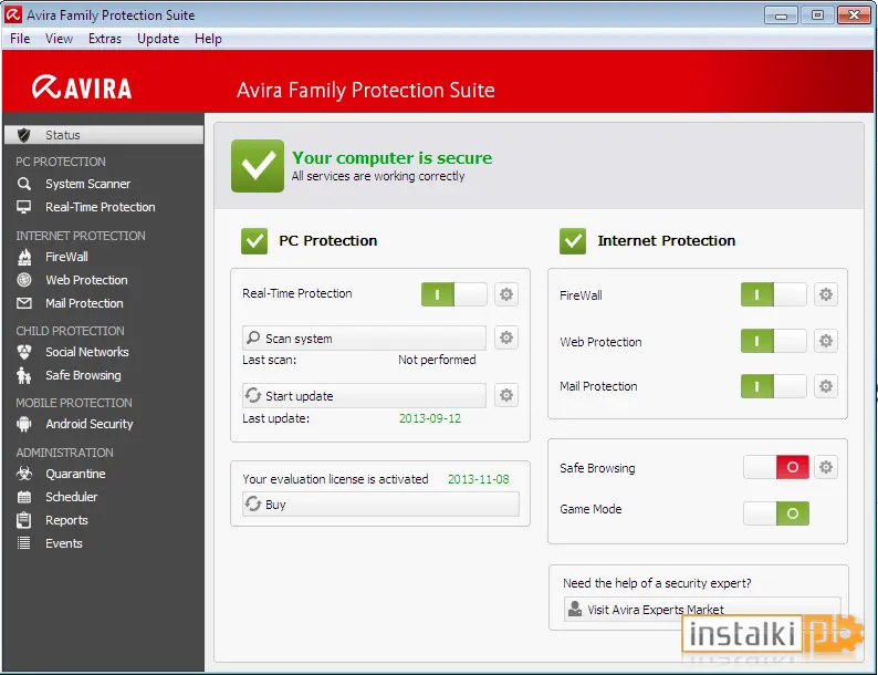 Okladka Avira Family Internet Protection Suite