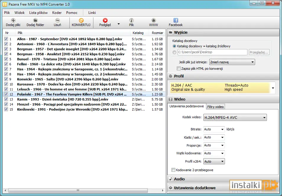 Okladka Pazera Free MKV to MP4 Converter