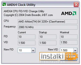 AMD64 Clock Utility