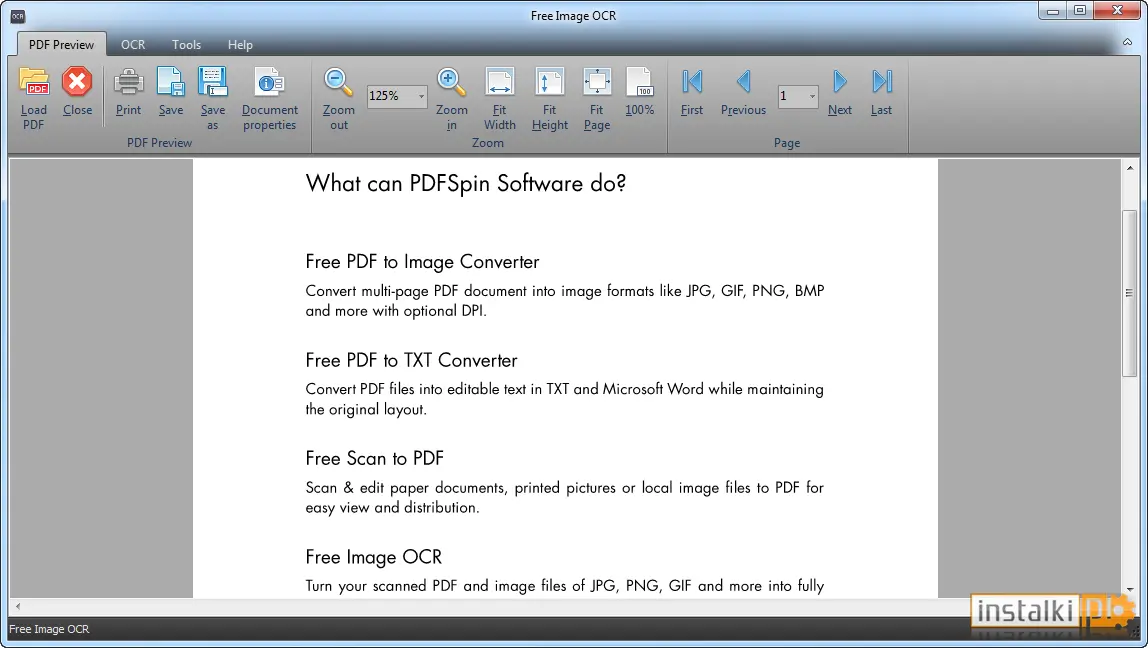 Okladka Free Image OCR