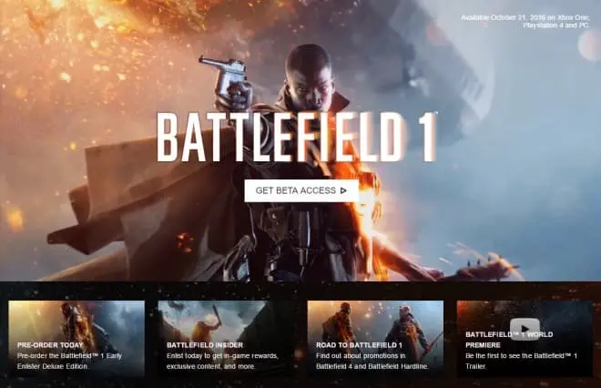 Chcesz zagrać w betę Battlefield 1? Uwaga na fałszywą stronę