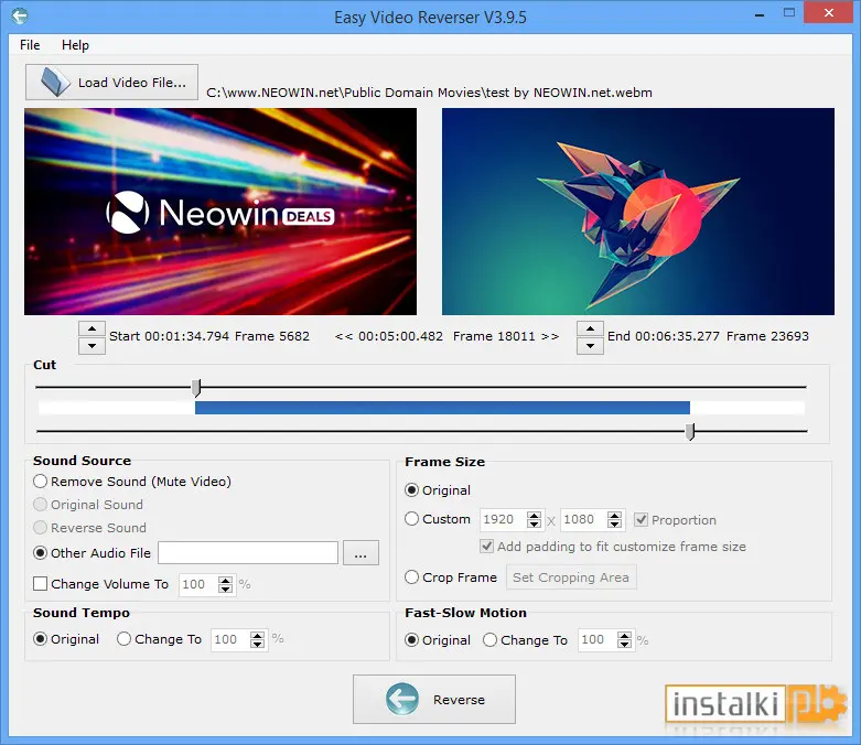 Okladka Easy Video Reverser