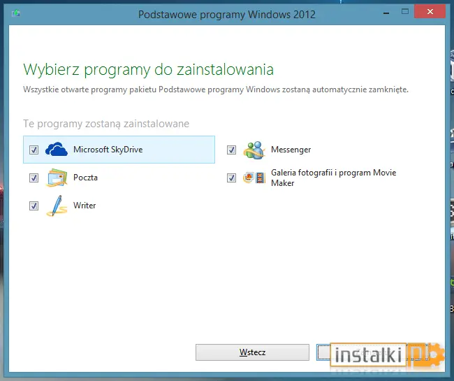 Okladka Windows Live Essentials