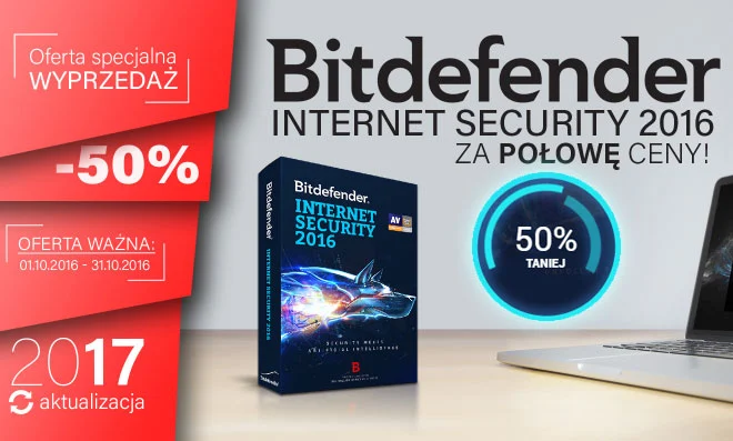 Bitdefender Internet Security za pół ceny