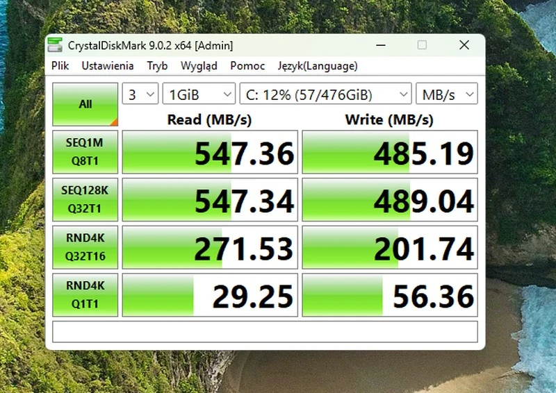 Blackview mp20 crystaldiskmark