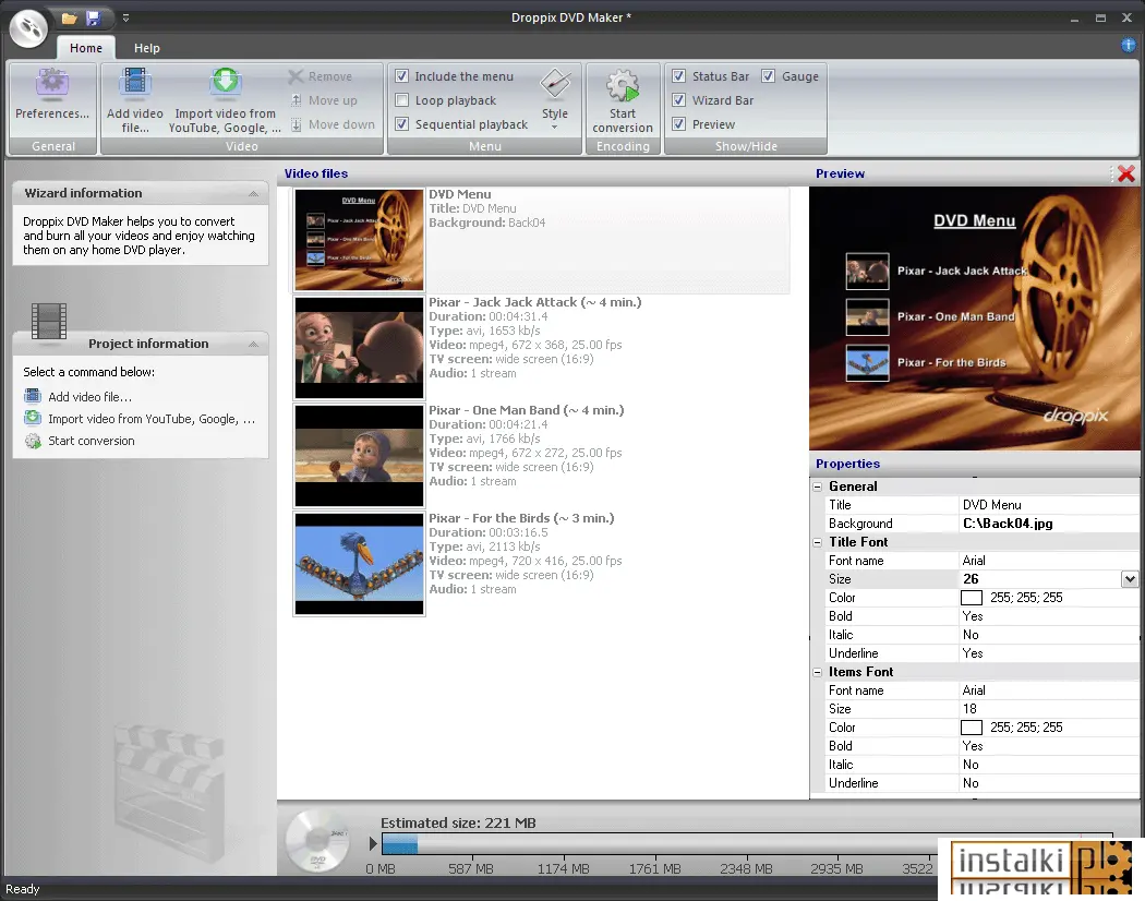 Okladka Droppix DVD Maker