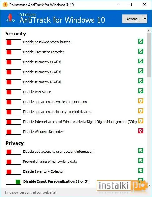 Okladka AntiTrack for Windows 10