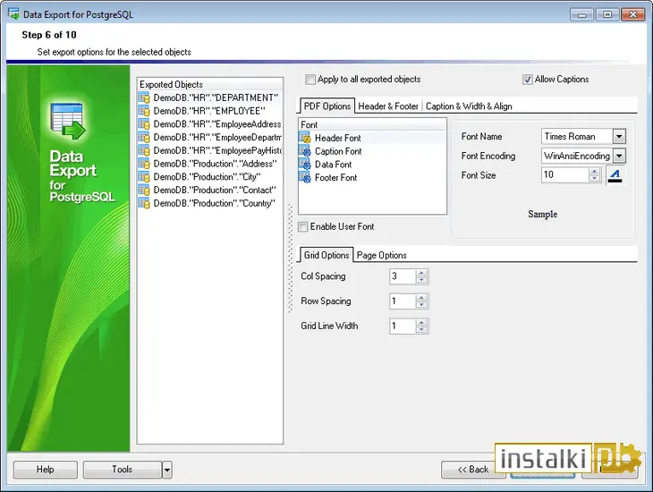Okladka EMS Data Export for PostgreSQL