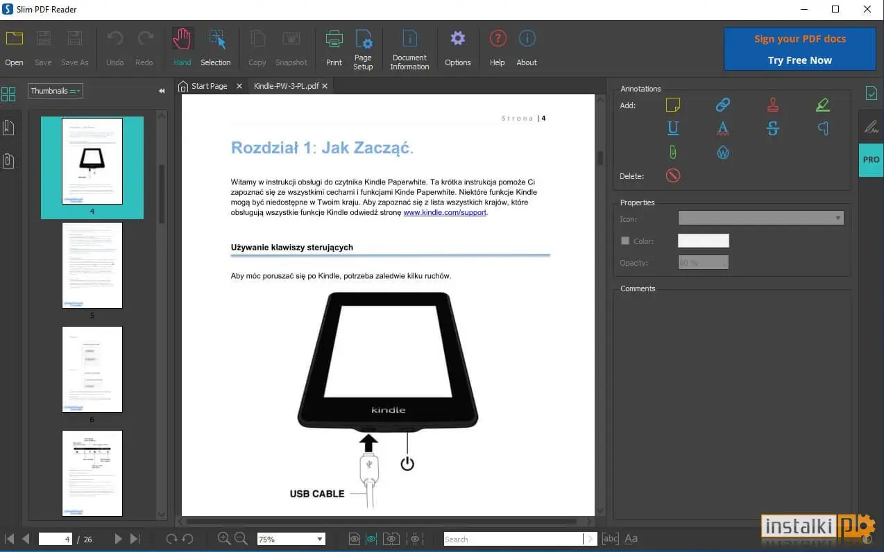 Slim PDF Reader