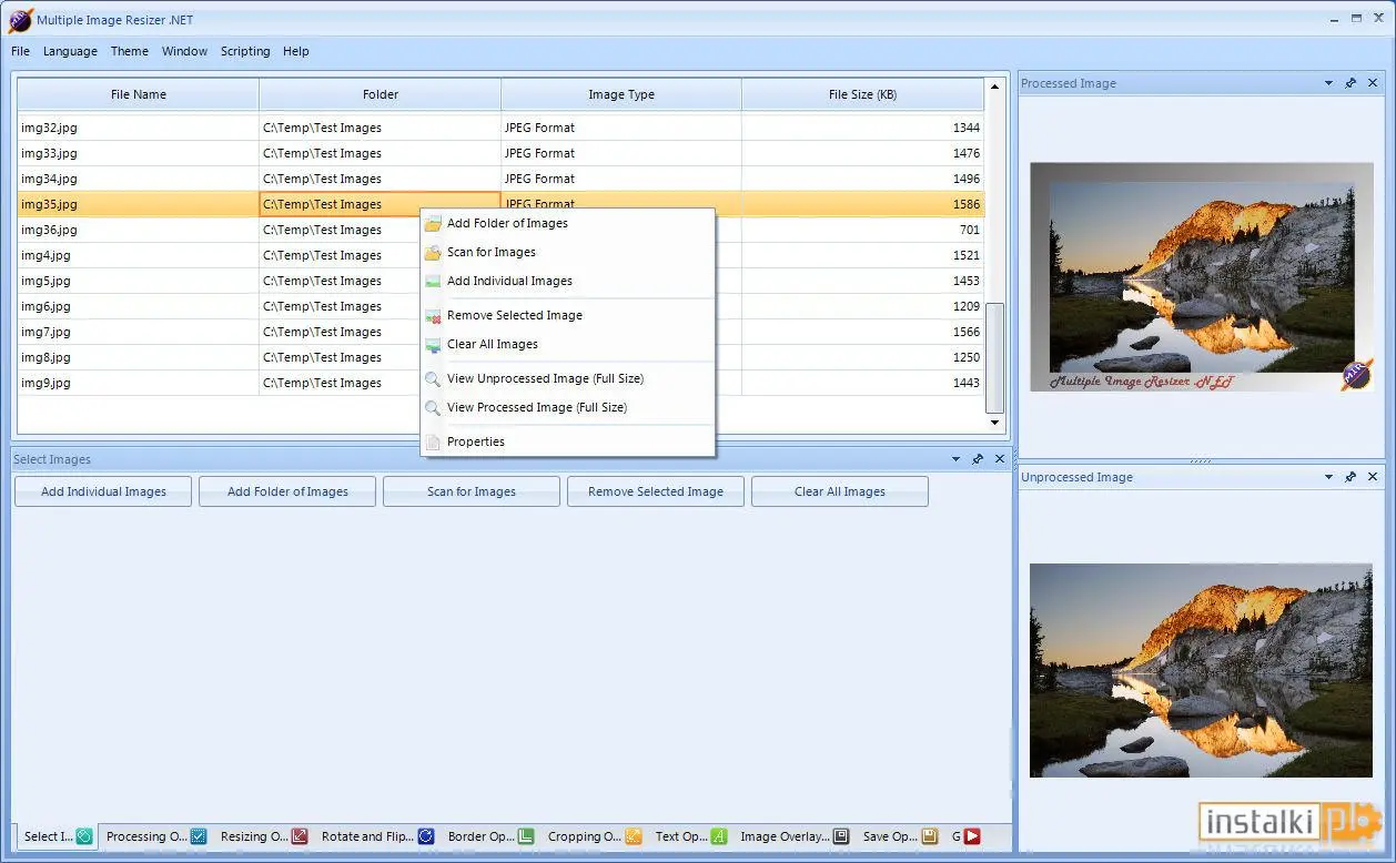 Okladka Multiple Image Resizer .NET