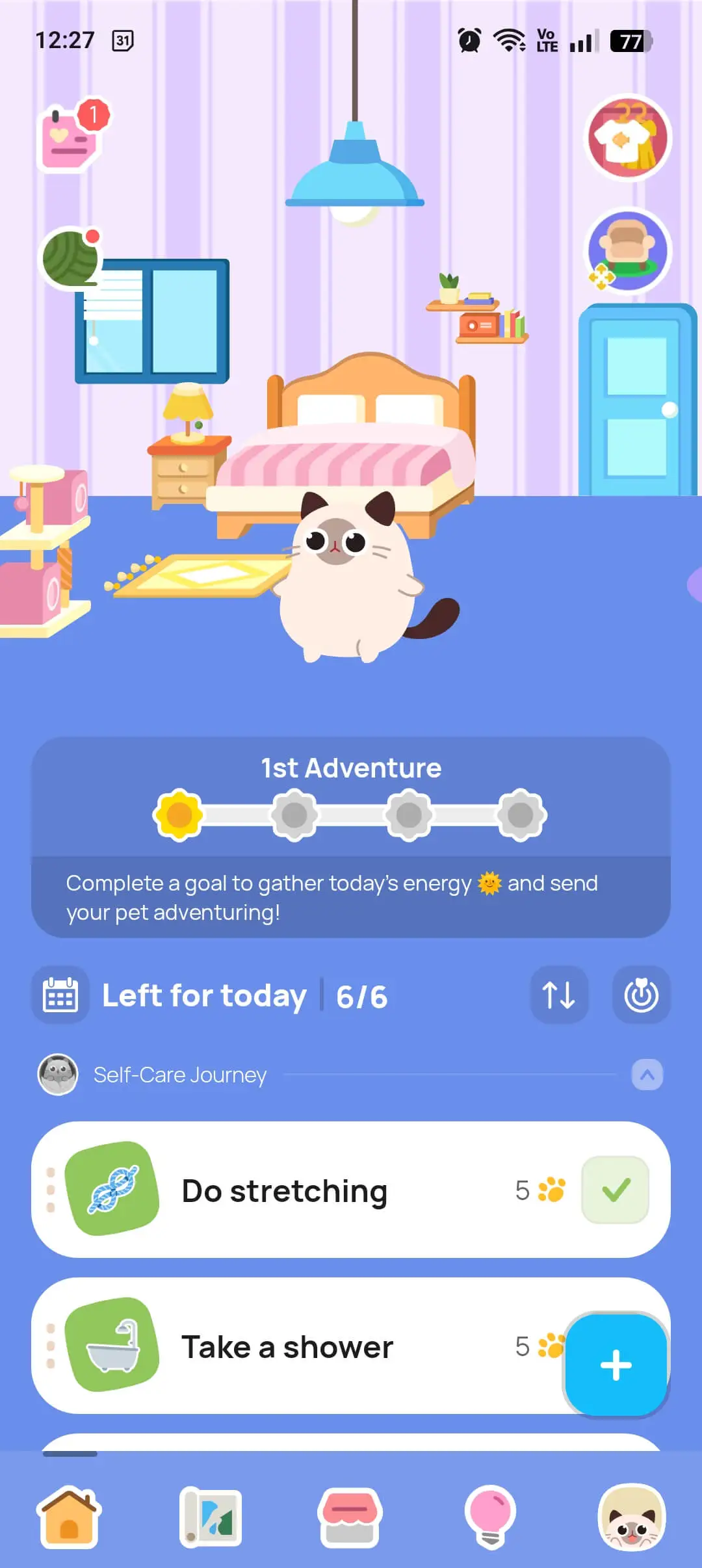 Catzy: Self-Care Journey