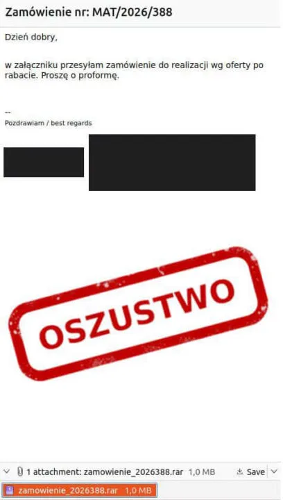 cert oszustwo na klienta