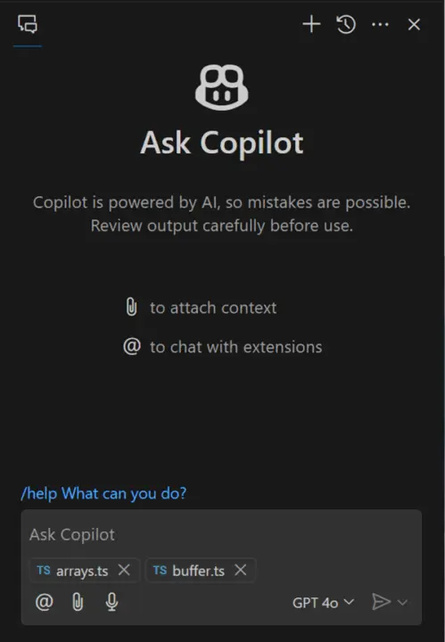 Odświeżony widok chatu (GitHub Copilot)