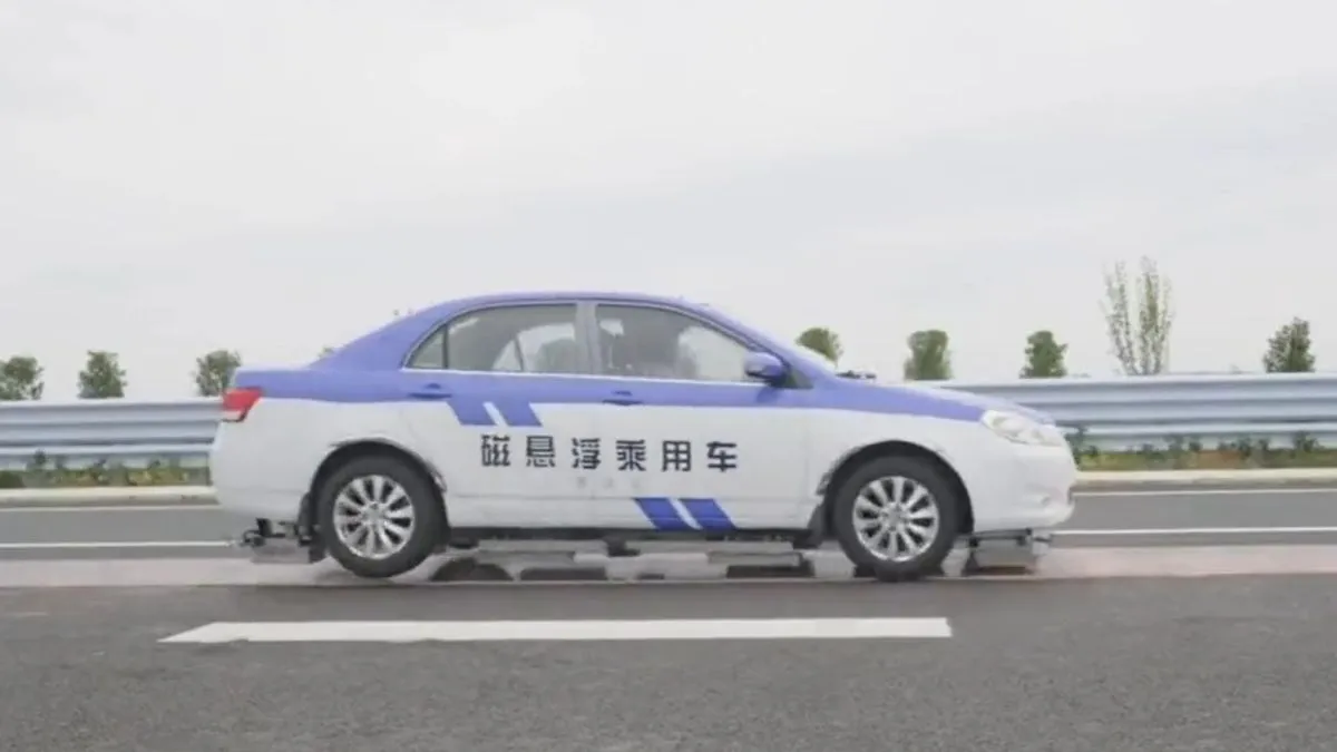 Chiny mają lewitujące samochody maglev. Jest pierwsze nagranie