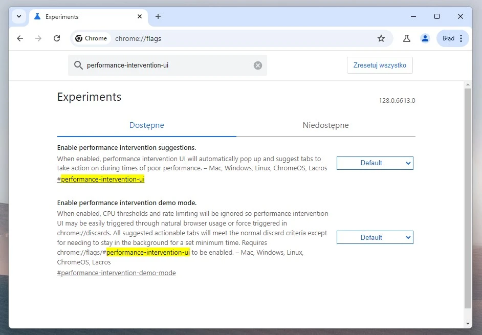 Nowe ostrzeżenia w Google Chrome włącza się za pomocą eksperymentalnych flag.