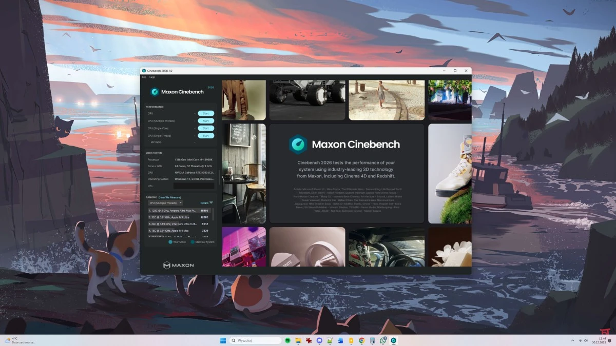 Cinebench 2026 już jest. Za darmo i bezlitośnie sprawdzi wydajność twojego komputera