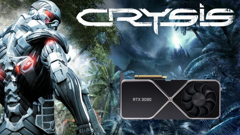 Crysis zainstalowany w pamięci VRAM karty graficznej GeForce RTX 3090