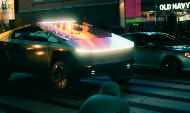 Tesla Cybertruck pojawiła się na ulicach Nowego Jorku. Wygląda, jak z pojazd z Blade Runnera